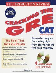 Cover of: Princeton Review: Cracking the GRE CAT with Sample Tests on CD-ROM, 2000 Edition (Cracking the Gre Cat With Sample Tests on CD Rom, 2000)