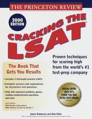 Cover of: Princeton Review: Cracking the LSAT, 2000 Edition (Cracking the Lsat 2000)