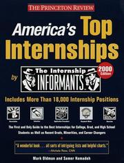 Cover of: America's Top Internships, 2000 Edition by Mark Oldman, Samer Hamadeh, Princeton Review