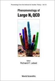 Cover of: Phenomenology of Large Nc QCD: Arizona State University, Tempe, USA, 9-11 January 2002