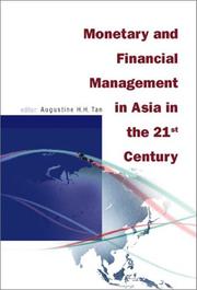 Cover of: Monetary and Financial Management in Asia in the 21st Century
