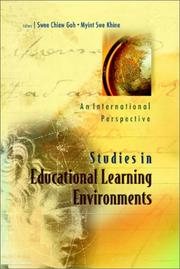 Cover of: Studies in educational learning environments: an international perspective