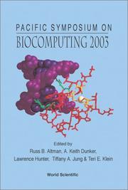 Cover of: Biocomputing 2003 by A. Keith Dunker, Lawrence Hunter, Tiffany A. Jung, T. E. D. Klein