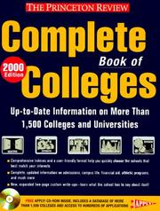 Cover of: Complete Book of Colleges, 2000 Edition (Complete Book of Colleges)