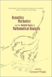 Cover of: Acoustics, mechanics, and the related topics of mathematical analysis: CAES du CNRS, Frejus, France, 18-22 June 2002