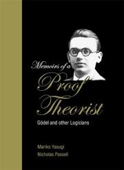 Cover of: Memoirs of a proof theorist: Gödel and other logicians