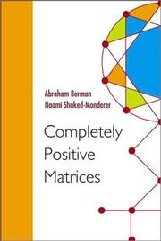 Cover of: Completely Positive Matrices