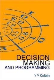 Cover of: Decision making and programming