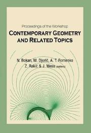 Cover of: Contemporary Geometry and Related Topics by 