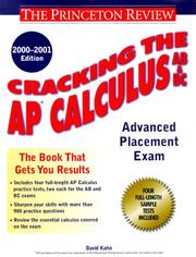 Cover of: Cracking the AP Calculus AB & BC, 2000-2001 Edition (Cracking the Ap. Calculus Ab & Bc Exams)
