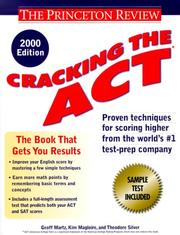 Cover of: Cracking the ACT, 2000 Edition (Cracking the Act)