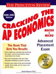 Cover of: Cracking the AP Economics (Macro & Micro), 2000-2001 Edition (Cracking the Ap Economics (Macro & Micro))