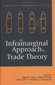 Cover of: An inframarginal approach to trade theory