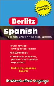 Cover of: Berlitz Spanish Dictionary: Spanish-English English-Spanish (Berlitz Pocket Dictionaries)