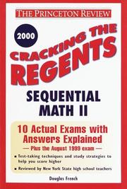 Cover of: Cracking the Regents Sequential Math II, 2000 Edition