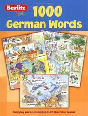 Cover of: Berlitz 1000 German Words (Berlitz 1000 Words) by Inc. Berlitz International, Inc. Berlitz International