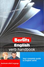 Cover of: Berlitz English Verb Handbook