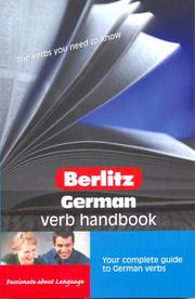 Cover of: Berlitz German Verbs Handbook by Joy Saunders