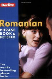 Cover of: Berlitz Romanian: Phrase Book & dictionary (Berlitz Phrase Book)