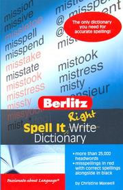 Cover of: Spell It Right Dictionary