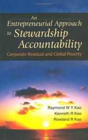 Cover of: An entrepreneurial approach to stewardship accountability: corporate residual and global poverty