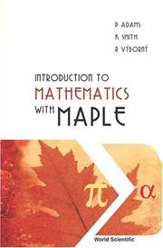Cover of: Introduction to mathematics with Maple
