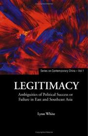 Cover of: Legitimacy by Lynn T. White III
