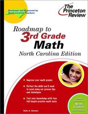 Cover of: Roadmap to 3rd Grade Math, North Carolina Edition by Princeton Review