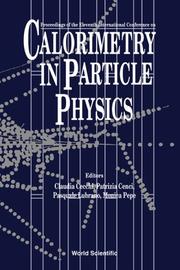 Cover of: Calorimetry in Particle Physics by 