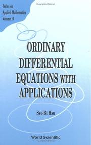 Cover of: Ordinary differential equations with applications