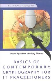 Cover of: Basics of contemporary cryptography for IT practitioners