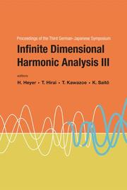 Cover of: Infinite Dimensional Harmonic Analysis by Herbert Heyer
