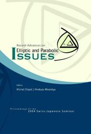 Cover of: Recent Advances on Elliptic And Parabolic Issues: Proceedings of the 2004 Swiss-japanese Seminar, Zurich, Switzerland, 6-10 December 2004