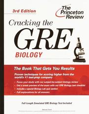 Cover of Cracking the GRE Biology, 3rd Edition (Cracking the Gre: Biology) by Deborah Guest