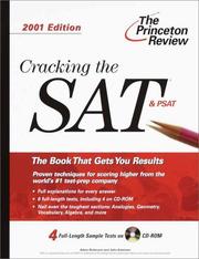 Cover of: Cracking the SAT with CD-ROM, 2001 Edition (Cracking the Sat With Sample Tests on CD-Rom) | Adam Robinson