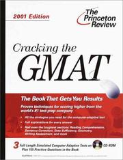 Cover of: Cracking the GMAT with CD-ROM, 2001 Edition (Cracking the Gmat With Sample Tests on CD-Rom)