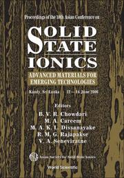Cover of: Solid State Ionics | 