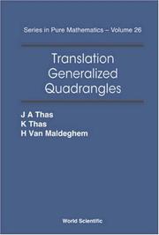Cover of: Translation Generalized Quadrangles (Series in Pure Mathematics)