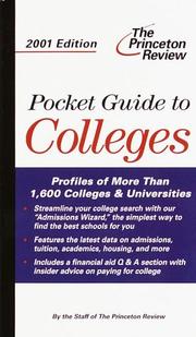 Cover of: Pocket Guide to Colleges, 2001 Edition