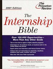 Cover of: Internship Bible, 2001 Edition (Princeton Review: Student Advantage Guide: Internship Bible) by Mark Oldman, Samer Hamadeh