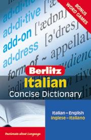 Cover of: Berlitz Italian Concise Dictionary: Italian - English / Inglese - Italiano (Berlitz Concise Dictionaries)