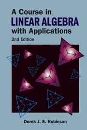 Cover of: A Course in Linear Algebra With Applications