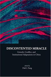 Cover of: Discontented Miracle: Growth, Conflict, and Institutional Adaptations in China (Series on Contemporary China) (Series on Contemporary China)
