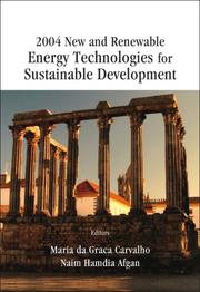 Cover of: 2004 New and Renewable Energy Technologies for Sustainable Development: Evora, Protugal, 28 June-1 July 2004