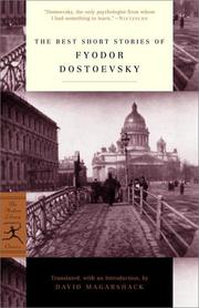 Cover of: The best short stories of Fyodor Dostoevsky by Фёдор Михайлович Достоевский