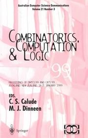 Cover of: Combinatorics, Computation, and Logic | 