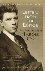 Cover of: Letters from the editor: the New Yorker's Harold Ross