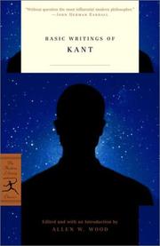 Cover of: Basic Writings of Kant (Modern Library Classics)