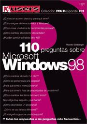 Cover of: 110 Preguntas y Tips sobre Windows 98 (FAQ style): Users Responde, en Español / Spanish (PC Users Responde)