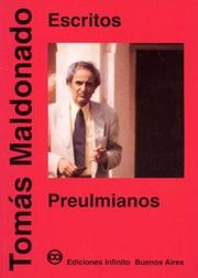 Cover of: Escritos Preulmianos (Biblioteca de Diseño) by Tomas Maldonado
